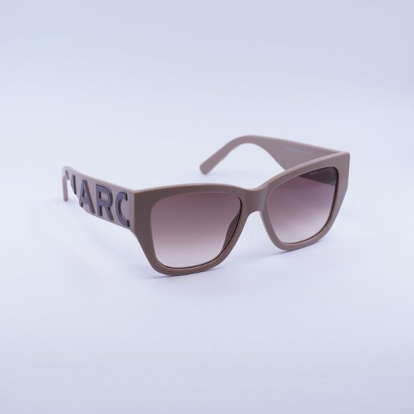 Marc Jacobs MARC 695/S 0NOY HA Sunglasses Nude Brown Square Frame, Brown Lenses - Picture 4 of 10